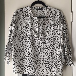 Zara Black and White Top